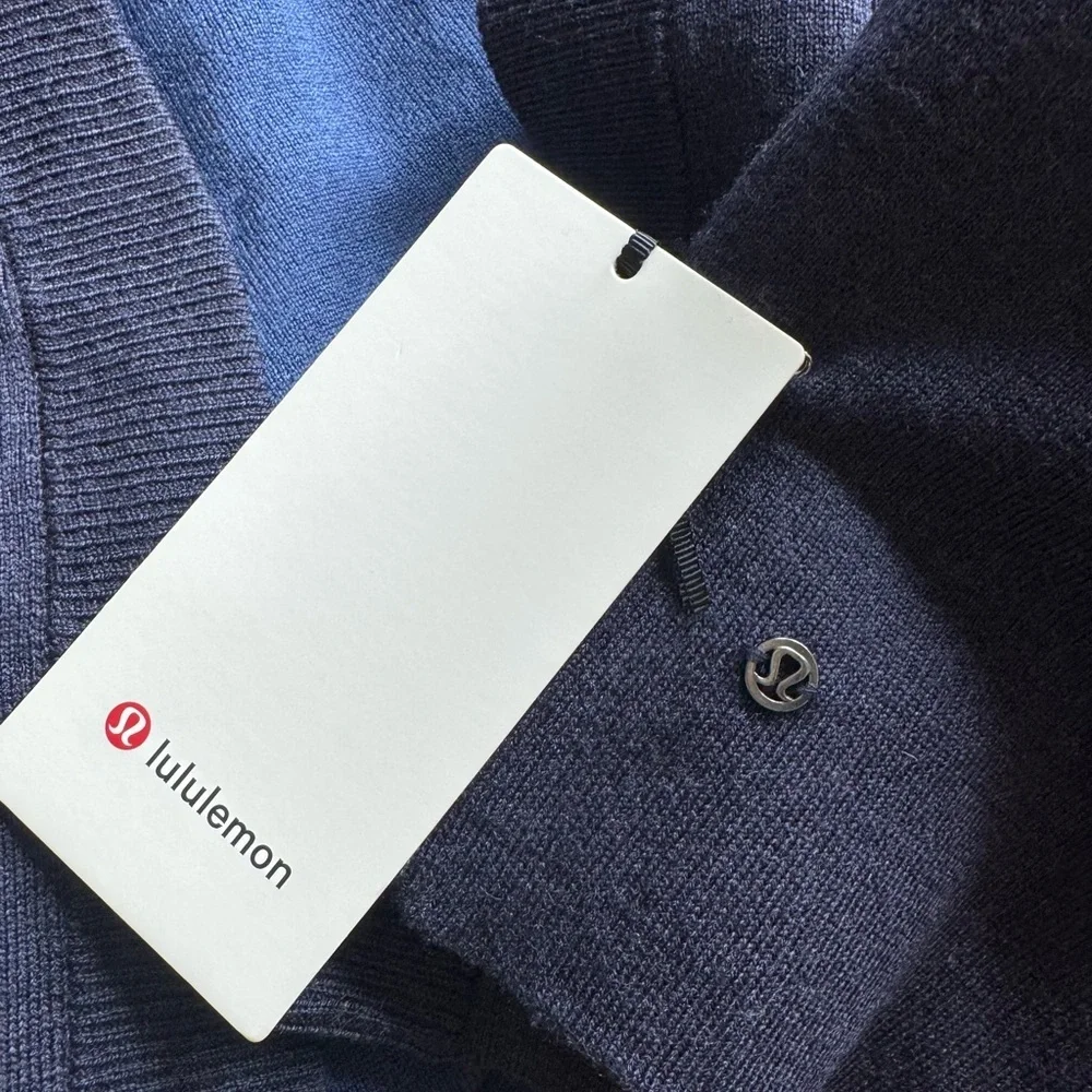 lululemon athletica NEW Reverse Me Wrap - Dark Blue Cardigan Reversible Wool